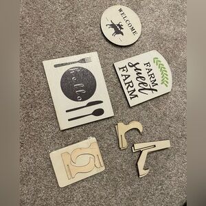 3 piece for stands Home Decor - farmhouse style tray decor set- tray not inc